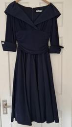 Donkerblauwe jurk maat S, Kleding | Dames, Jurken, Maat 38/40 (M), Zo goed als nieuw, Knielengte, Elisabetta Franchi