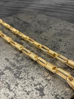 14 karaats gouden monte Carlo schakel ketting, 60 cm, 5.3 mm, Sieraden, Tassen en Uiterlijk, Nieuw, Goud, Goud, Ophalen of Verzenden