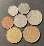 Munten Belgie Belgiques 7 verschillende munten franks, Postzegels en Munten, Munten | België, Verzenden