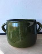 Vintage groene geglazuurde potten oud Hollandse kwaliteit, Binnen, Terracotta, Rond, Gebruikt