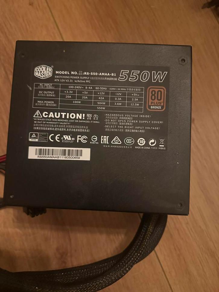 Cooler Master G550M – 550W 80+ Bronze Voeding, Computers en Software, Interne voedingen, Zo goed als nieuw, Ophalen of Verzenden