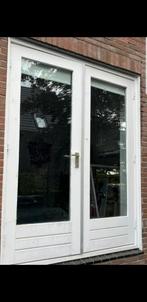 Tuindeuren 2 sets met kozijnen, Ophalen, Deurkozijn, Zo goed als nieuw, 150 tot 225 cm
