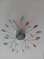 Moderne Plafondlamp met Bladmotief, Ophalen, Zo goed als nieuw, Metaal, Modern