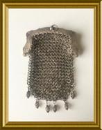 Antiek zilveren maliënkolder beursje uit 1859, Antiek en Kunst, Ophalen of Verzenden, Zilver