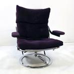 Jaren 60 Leolux fauteuil chrome recliner, Huis en Inrichting, Fauteuils, Ophalen, Zo goed als nieuw, Stof