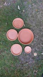 Terracotta onderschaaltjes, Ophalen, Gebruikt, Rond, Terracotta