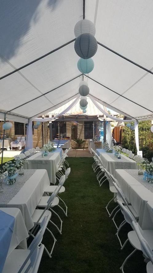 Te huur: Royale Partytent 6x3 meter – ideaal voor elk feest!, Tuin en Terras, Partytenten, Zo goed als nieuw, Partytent, 5 tot 8 meter