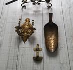 Koperen en andere verschillende curiosa. Oude metalen doos 3, Ophalen of Verzenden