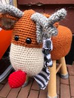 Gehaakt Rendier krukje, Huis en Inrichting, Krukjes, Ophalen of Verzenden, Zo goed als nieuw, Hout