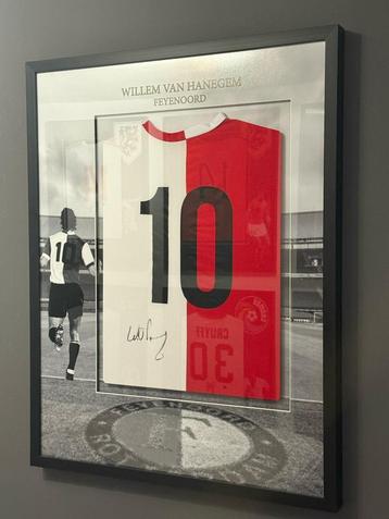 Gesigneerd Feyenoord shirt Willem van Hanegem + VIDEOBEWIJS. beschikbaar voor biedingen