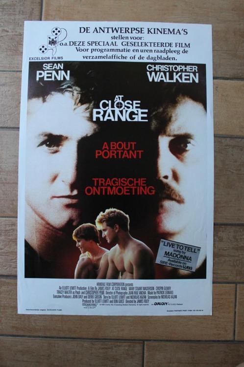 filmaffiche Sean Penn At Close Range 1986 filmposter, Verzamelen, Posters, Zo goed als nieuw, Film en Tv, A1 t/m A3, Rechthoekig Staand