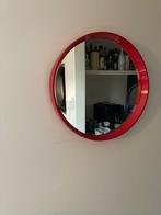 Schoninger kunststof spiegel rond rood 1950, Huis en Inrichting, Woonaccessoires | Spiegels, Minder dan 50 cm, Rond, Ophalen of Verzenden