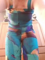 (Q1) Mooie kleurrijke zomerse overall jumpsuit 40 Crepe stof, Kleding | Dames, Jumpsuits, Maat 38/40 (M), Ophalen of Verzenden