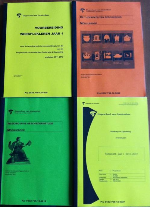 4 Readers-Moduleboeken Geschiedenis,Hogeschool van Amsterdam, Boeken, Studieboeken en Cursussen, Zo goed als nieuw, HBO, Alpha
