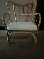 Fauteuil riet van Ikea, Huis en Inrichting, Fauteuils, Ophalen, Zo goed als nieuw, 75 tot 100 cm