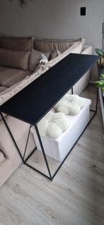 Zwarte sidetable te koop, Huis en Inrichting, Ophalen, 100 tot 150 cm, Zo goed als nieuw, Metaal