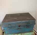 Blauwe vintage kist, Huis en Inrichting, Woonaccessoires | Kisten, Ophalen, Zo goed als nieuw