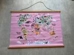 Wereldkaart Poster, Huis en Inrichting, Ophalen, 50 tot 75 cm, Zo goed als nieuw, 75 tot 100 cm