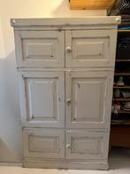 Eiken kast brocante wit, Ophalen, Gebruikt, Brocante, landelijk, Eikenhout