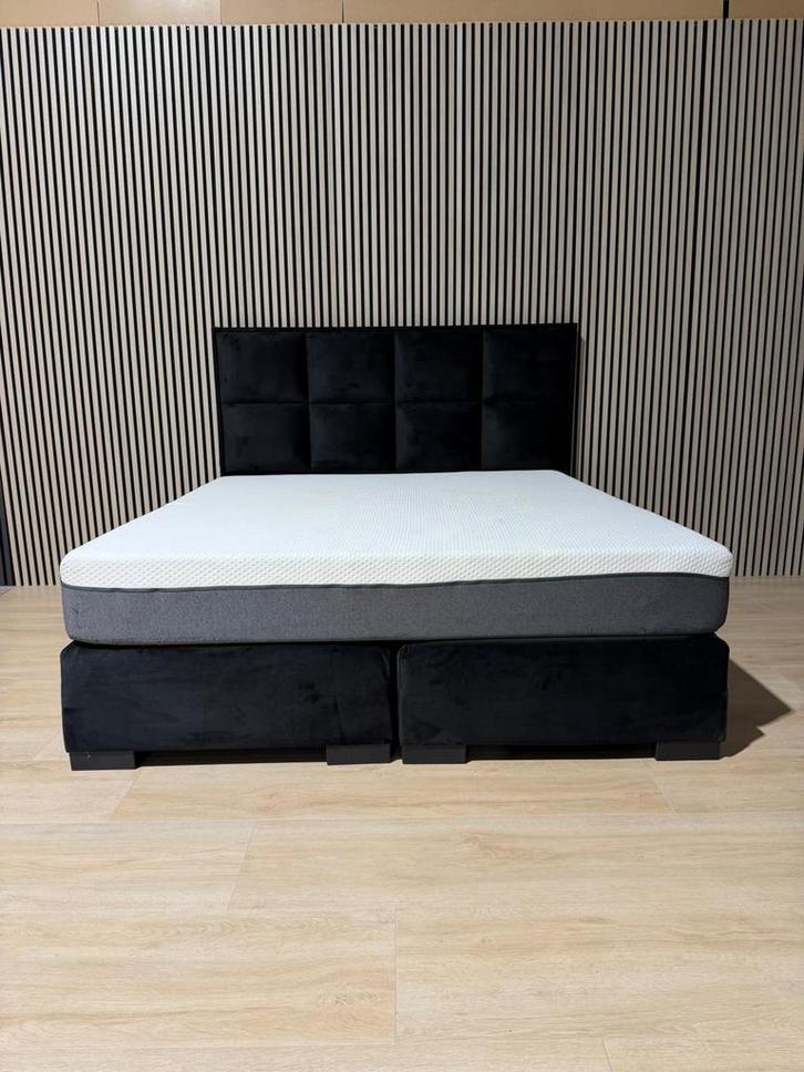 Boxspring 180x200 met Emma Matras, Huis en Inrichting, Slaapkamer | Boxsprings, Zo goed als nieuw, 180 cm, 200 cm, Tweepersoons