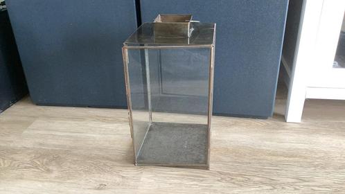 mooie messing lantaarn 32 cm hoog, Huis en Inrichting, Woonaccessoires | Kandelaars en Kaarsen, Zo goed als nieuw, 25 tot 50 cm