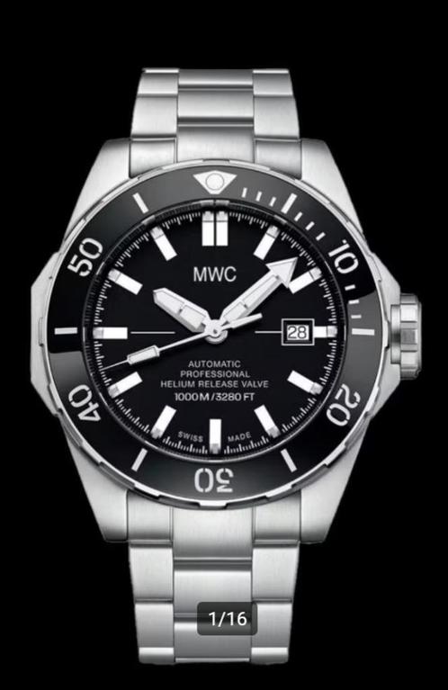 MWC Military Watch 100ATM /3,280ft/1000m WR Diver +Isofrane, Sieraden, Tassen en Uiterlijk, Horloges | Heren, Zo goed als nieuw