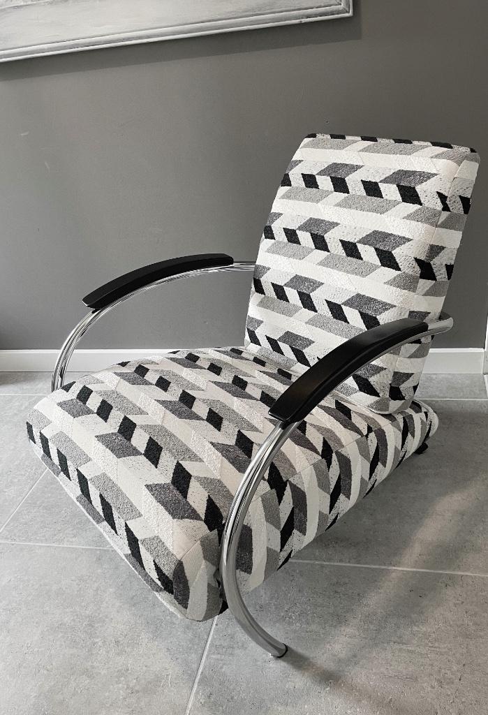 Gelderland fauteuil 5470 design Jan des Bouvrie als nieuw, Huis en Inrichting, Fauteuils, Zo goed als nieuw, Hout, Metaal, Stof