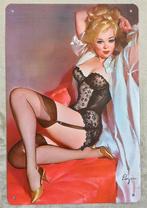 50s PIN UP Fifties Sexy Girl Metalen Wandbord Gil ELVGREN #2, Verzamelen, Retro, Verzenden, Huis en Inrichting