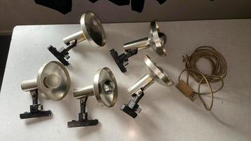 Industrielle ormaspots 5 stuks vintage/oud beschikbaar voor biedingen