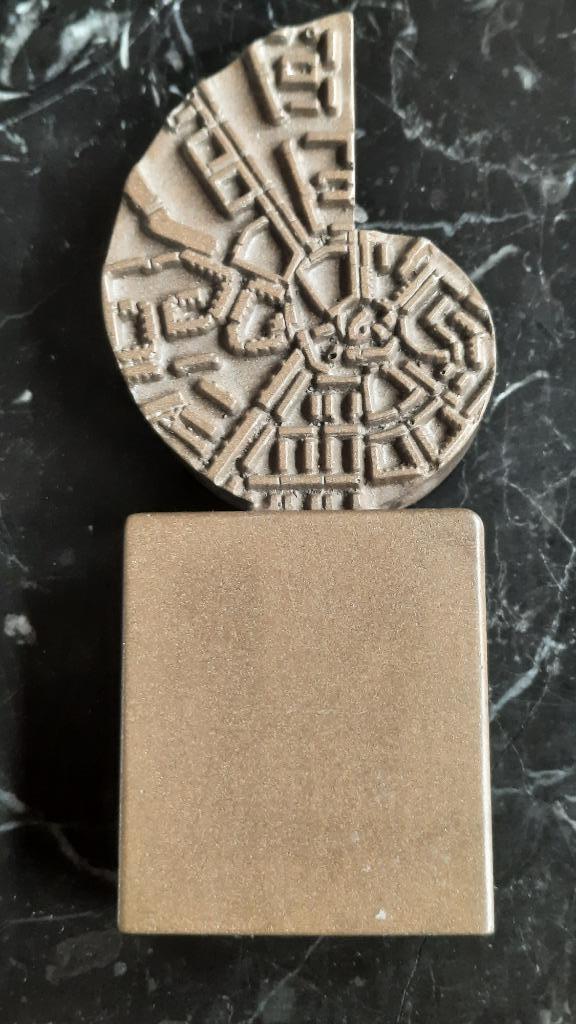 brons sculpture siemen bolhuis groeispiraal almere, Antiek en Kunst, Kunst | Beelden en Houtsnijwerken, Ophalen of Verzenden