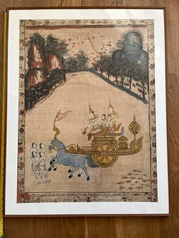 Thaise schildering buddha antiek beschikbaar voor biedingen