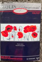 Borduurpakket van Riolis: Scarlet poppies 🌺🧵🪡, Ophalen of Verzenden, Handborduren, Borduurpakket