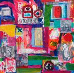 Abstract schilderij, Antiek en Kunst, Ophalen of Verzenden