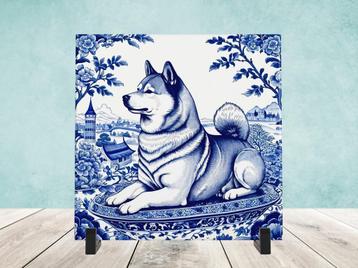 Shiba Delfts Blauw tegel incl voet beschikbaar voor biedingen