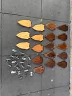 Reeen trofeeplankjes schidjes trofee plankjes geweiklem ree., Ophalen of Verzenden, Zo goed als nieuw, Paard, Beeldje of Figuurtje