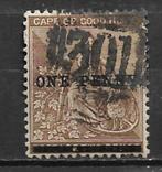 Cape Of Good Hope Zuid Afrika 1893 Opdruk one penny, Postzegels en Munten, Postzegels | Afrika, Verzenden, Zuid-Afrika, Gestempeld