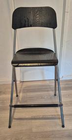 4x FRANKLIN Barkruk, opklapbaar, zwart/zwart, 74 cm, Huis en Inrichting, Barkrukken, Ophalen, Kunststof, Gebruikt, Met voetsteun