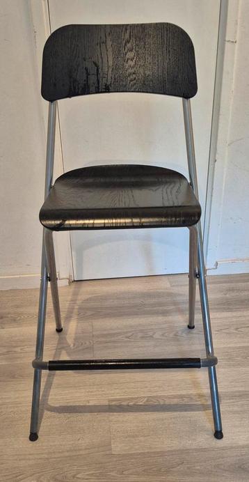 4x FRANKLIN Barkruk, opklapbaar, zwart/zwart, 74 cm beschikbaar voor biedingen
