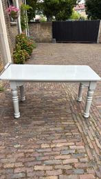 Smalle Tafel opgeknapt licht grijs, Ophalen of Verzenden, Rechthoekig, 50 tot 100 cm