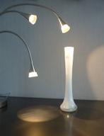 Glazen vaas van SIA handgemaakt met mooie bodem, Wit, Ophalen of Verzenden, Minder dan 50 cm, Glas