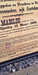 Toffe antieke affiches vanuit België van openbare verkooping, Verzamelen, Merken en Reclamevoorwerpen, Ophalen, Reclamebord, Gebruikt