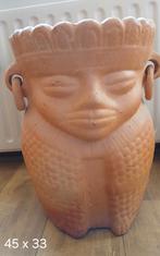 Grote terracotta pot uit Mexico(?), Tuin en Terras, Ophalen, 40 cm of meer, Rond, Zo goed als nieuw