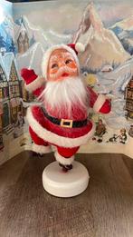 Vintage flocked kerstman jaren ‘60, Ophalen of Verzenden, Gebruikt