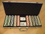 Poker set 500 fiches + 1x poker-cards deck, Hobby en Vrije tijd, Gezelschapsspellen | Kaartspellen, Ophalen, Gebruikt