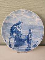 Wandbord blauw/wit Jozef Israels -wieg/kind/vrouw, Ophalen of Verzenden