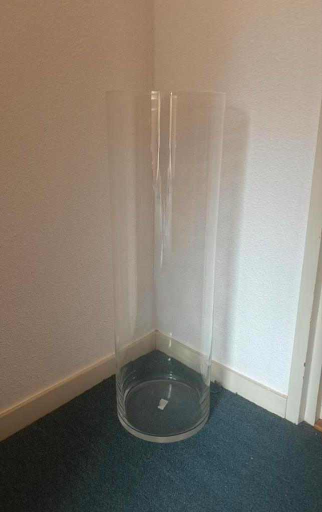 Glazen Cilinder Vaas - 68 cm - Perfecte Staat, Huis en Inrichting, Woonaccessoires | Vazen, Zo goed als nieuw, Overige kleuren