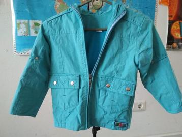 Turkoois lente/zomer jas met fleece jongen 116 beschikbaar voor biedingen
