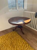 Ronde mahonie houten tafel (diameter 120 cm), Huis en Inrichting, Tafels | Eettafels, Zo goed als nieuw, Ophalen