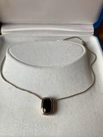 Zilveren ketting met rooksteen, Ophalen of Verzenden, Zo goed als nieuw, Zilver