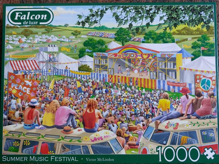 4 Puzzels 1000 Stukjes - Ravensburger & Falcon, Hobby en Vrije tijd, Denksport en Puzzels, Zo goed als nieuw, Legpuzzel, 500 t/m 1500 stukjes